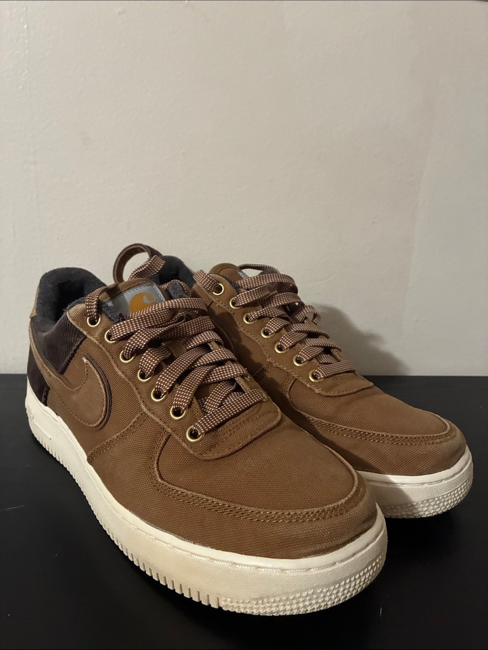 Nike x Carhartt WIP Air Force 1 Low 'Ale Brown Mens size 10 Brown - Picture 6 of 11
